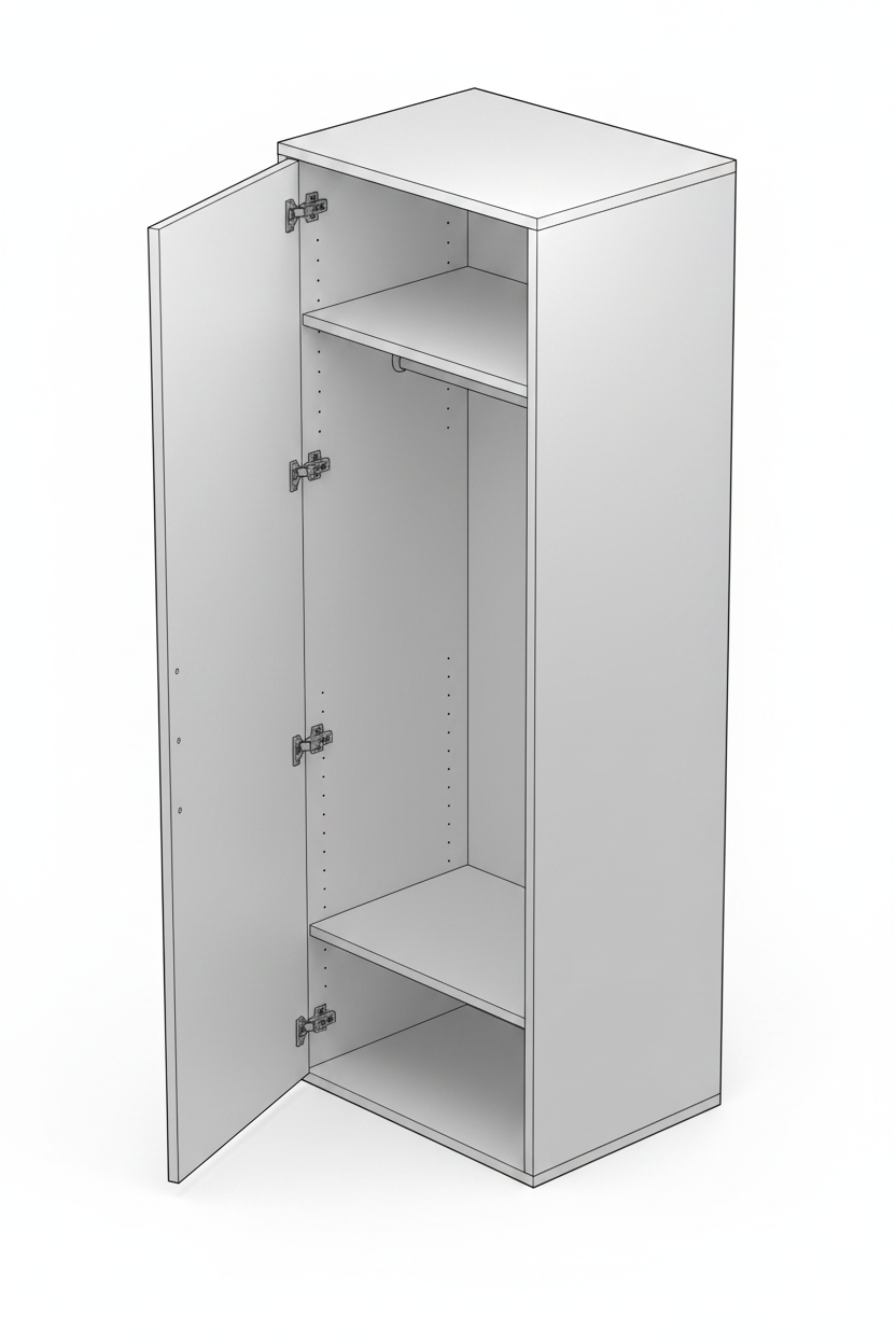 DD CC Plus Swing Door Coat Cupboard