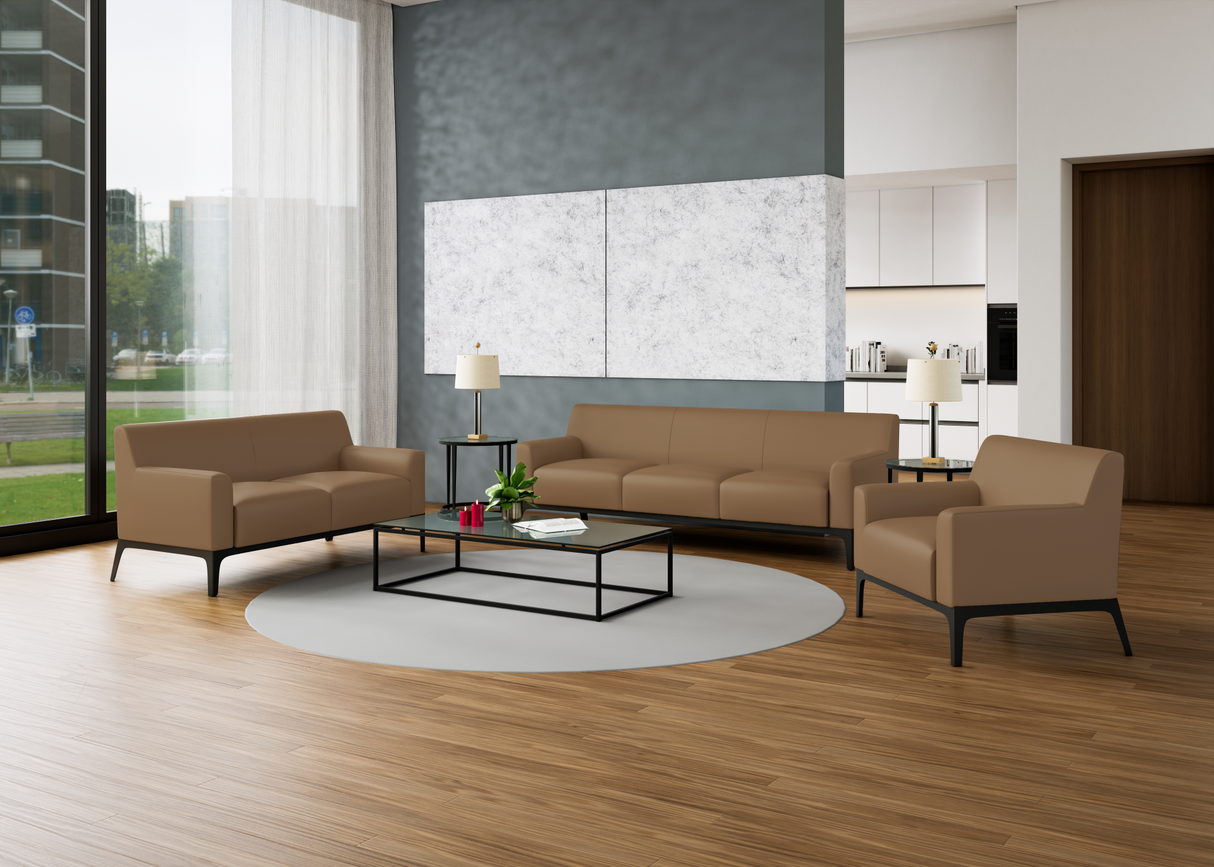 OL Cedar PU Leather Upholstered Single Seater Breakout Lounge