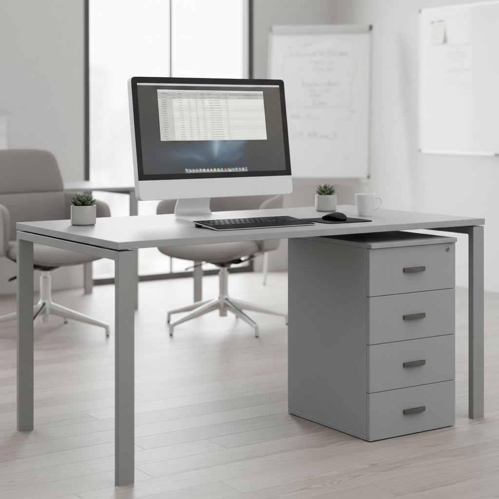 DD CC Plus 4 Drawer Under Desk Freestanding Pedestal