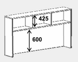 DD CC Plus Fixed Shelf Hutch for Desk or Buffet