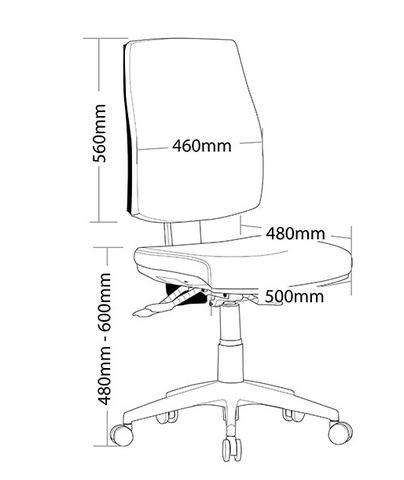 ST Click Fabric Upholstered High Back Task Chair