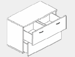 DD CC Plus Lateral Filing Cabinet with 2 Double Width Drawers