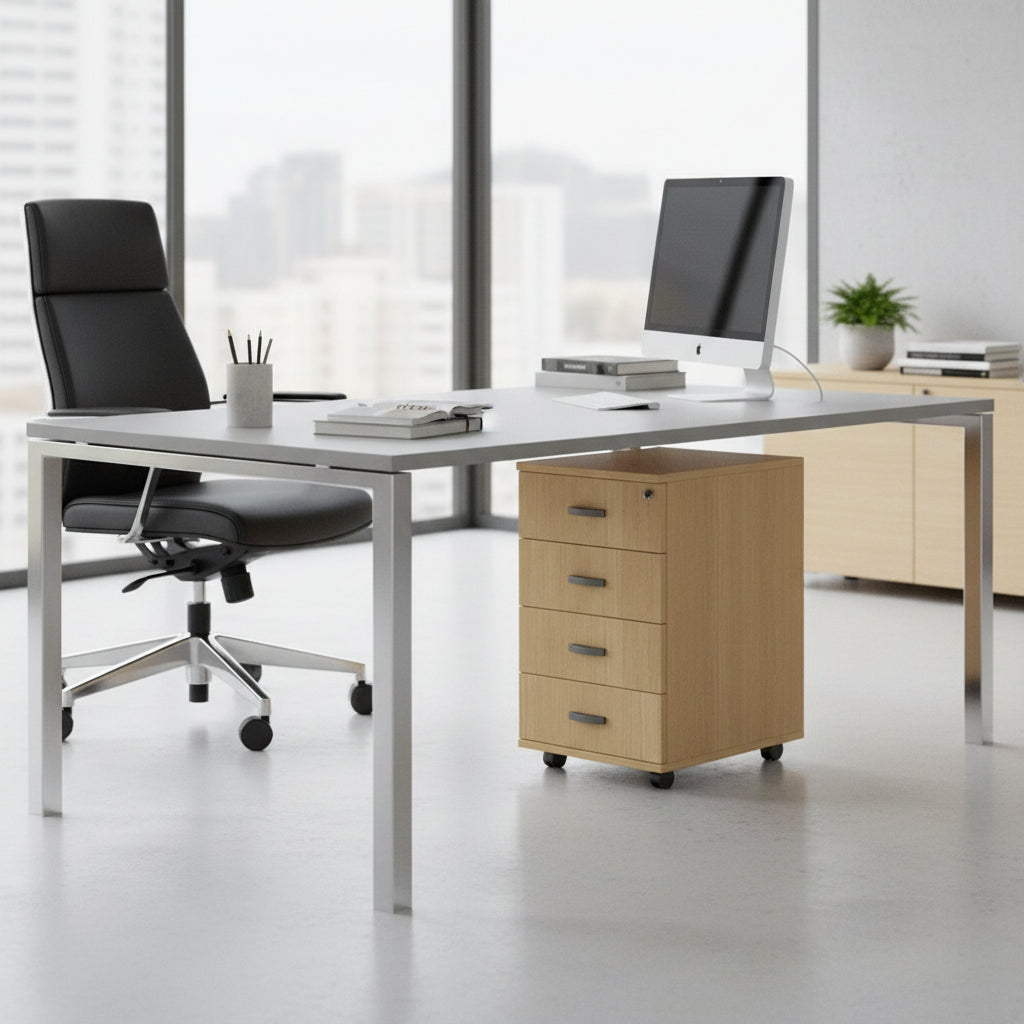 DD CC Plus CLMP4 4 Drawer Mobile Pedestal
