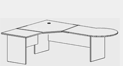 DD CC Plus 3 Piece Bulb End Corner Workstation