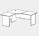 DD CC Plus 3 Piece Corner Workstation