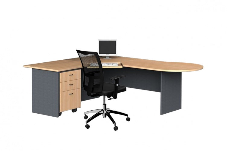 DD CC Plus 3 Piece Bulb End Corner Workstation