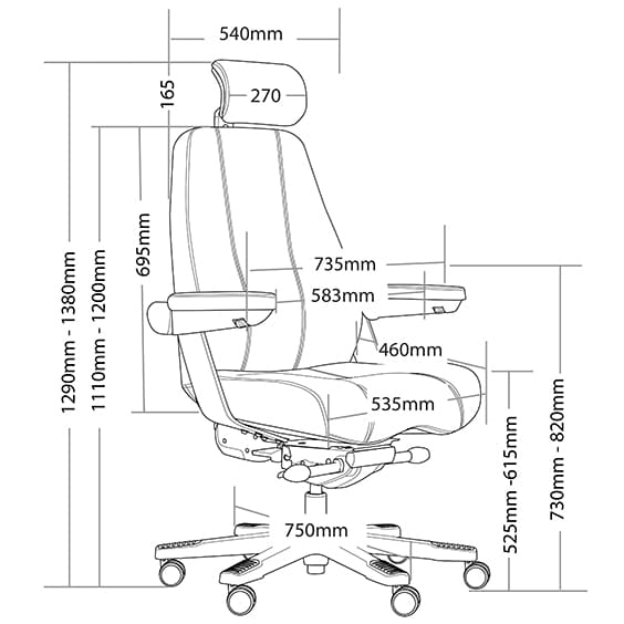 ST Corsa Multishift High Back Heavy Weight Leather Executive Chair