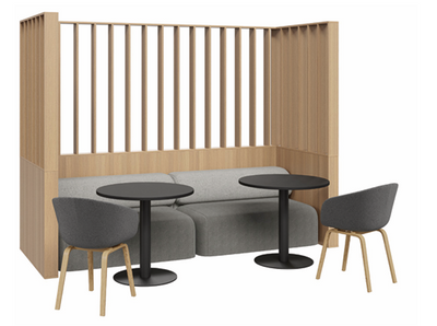 DD Cafe Seating Slat Wall Nook