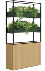 DD Cafe Welded Framed 2 Door Planter With Storage