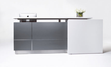 GP Calvin Reception Counter in 2 Pack Finish with Stone Hob