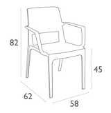 FL Capri Hospitality Outdoor Stackable Armchair