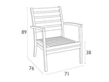FL Artemis Hospitality Outdoor Armchair with Seat Cushion
