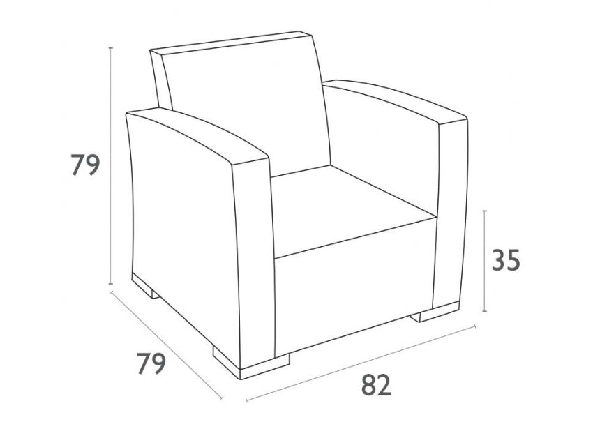 FL Monaco Hospitality Outdoor Lounge Armchair