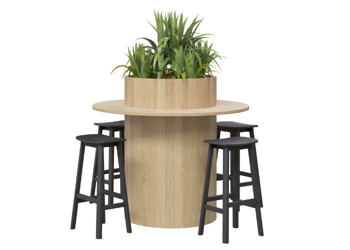 DD Carousel Drum Base Round High Table