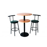 MA Cast Iron Round Bar Table with Shelf