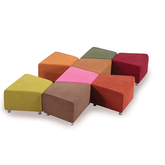 ST Clip Fully Upholstered Trapezium Reception Area Ottoman