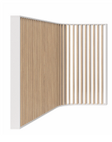 DD Combination Slat Wall with Curved Corner Space Divider