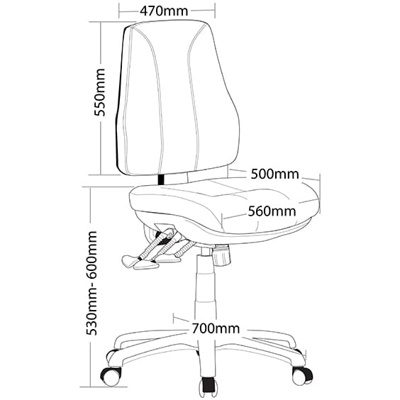 ST Comfort Fabric Upholstered Ergonomic Task Chair