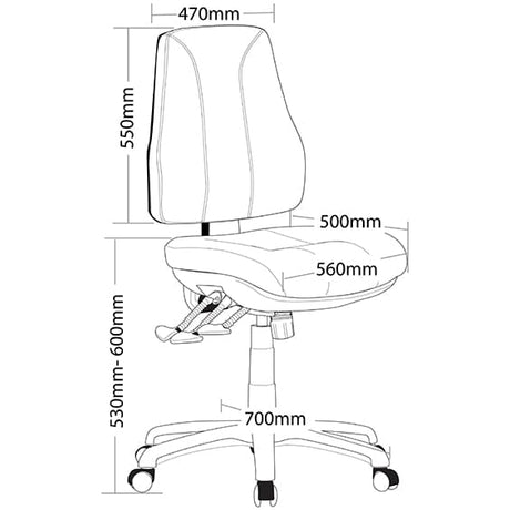 ST Comfort Fabric Upholstered Ergonomic Task Chair
