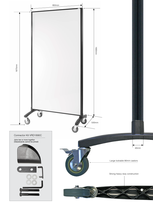 VC Communicate Portable Whiteboard Room Dividers