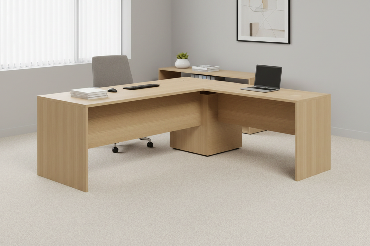 DD Concept Office Desk with Modesty Panel & Return