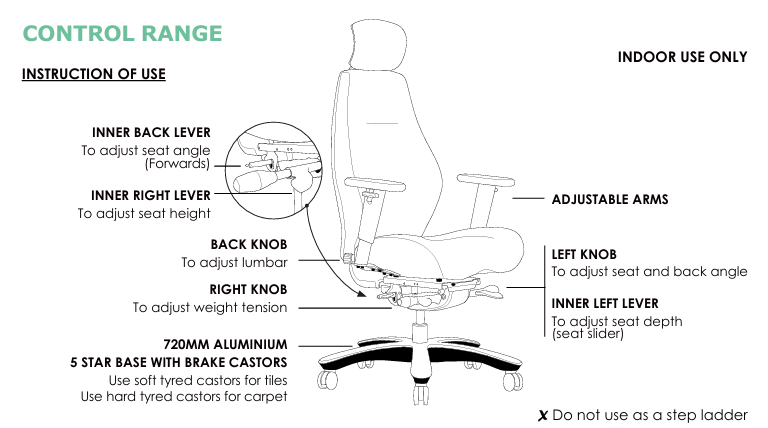ST Control High Back Multishift and Heavy Weight Executive Chair