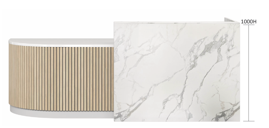 DD Caringbah Curved End Premium Reception Counter