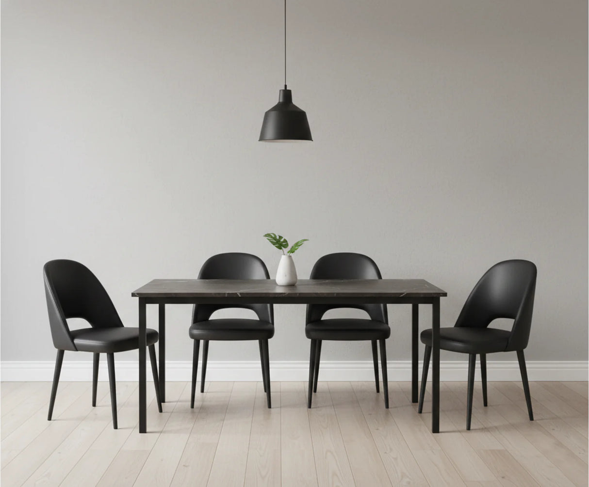 FL Orleans Fabric Upholstered Aluminium Legs Hospitality Dining Chair