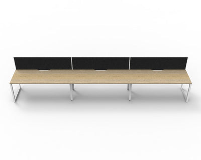 RL Infinity Loop Leg Single Sided Workstation with SHUSH30 Screen