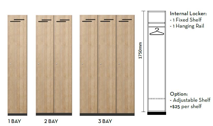 DD Melamine Board 1 Door Lockers