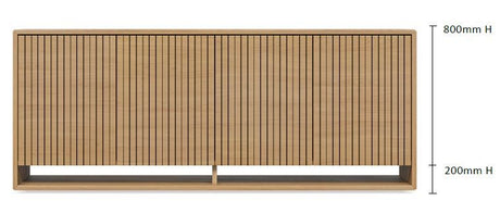 DD Vesoul Ink Line 4 Door Credenza Buffet