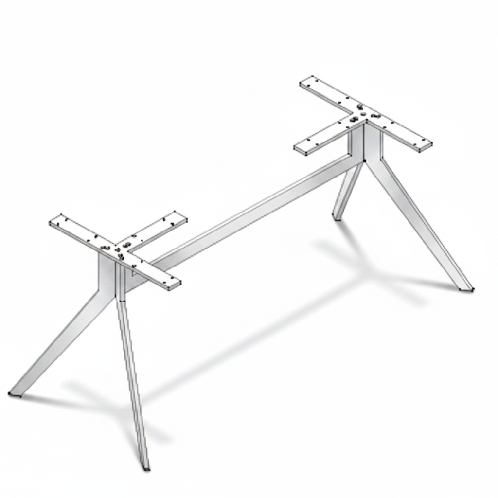 DD Delta Nouveau Metal Table Base