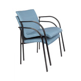 MA Diplomat Fabric Upholstered Stackable Visitor Armchair