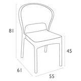 FL Daytona Hospitality Outdoor Stackable Dining Chair
