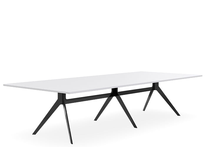 DD Delta Triple Broadroom Table with Metal Frame Base