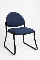 MA Dino 50 Fabric or PU Leather Upholstered Stackable Sled Base Visitor Chair
