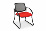 MA Dino 60 Fabric or Vinyl Upholstered Sled Base Arm Chair