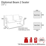 MA Diplomat Upholstered Beam Seating