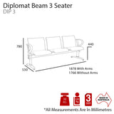 MA Diplomat Upholstered Beam Seating