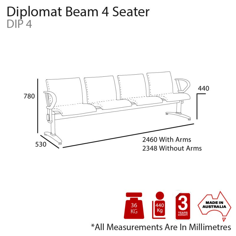 MA Diplomat Upholstered Beam Seating