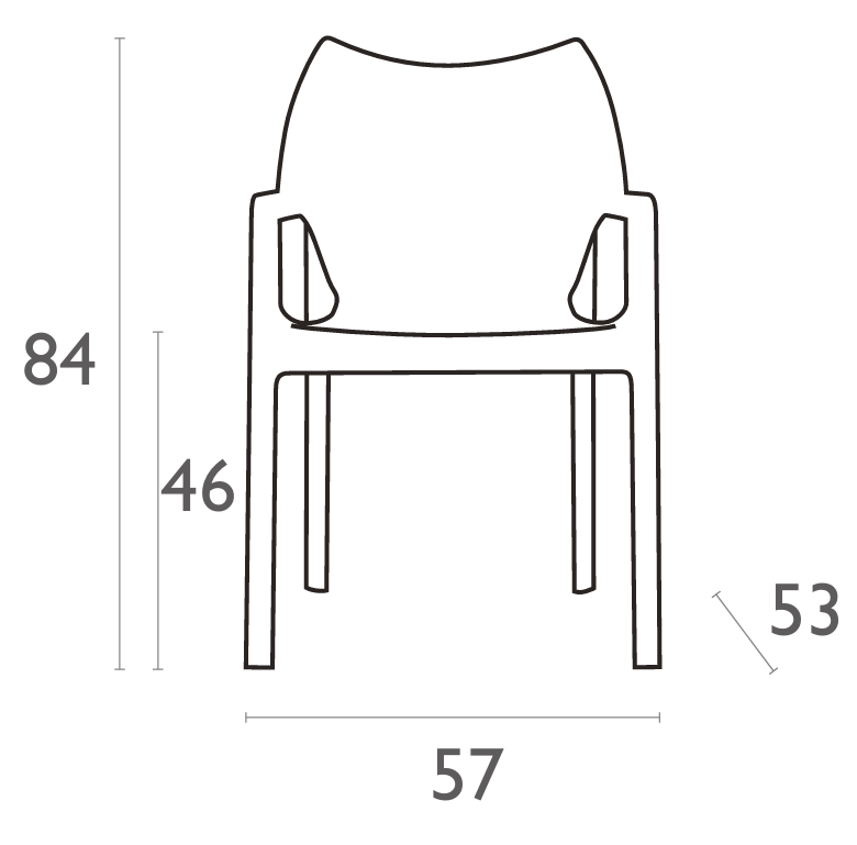 FL Diva Hospitality Stackable Outdoor Chair