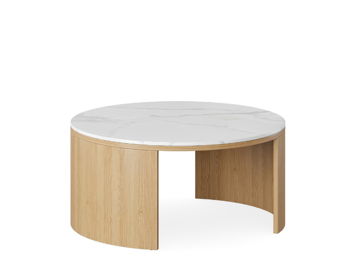 DD Dixie Sintered Stone Top Round Coffee Table