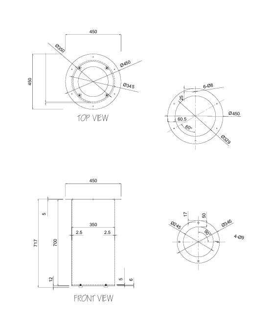 RL Drum Base Round Meeting Table Frame