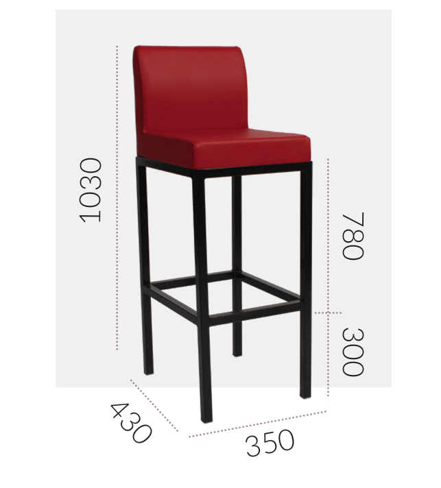 EZ Dublin Black Metal Leg Vinyl Seat Barstool