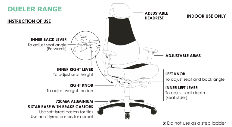 ST Dueller High back Multishift and Heavy Weight Executive Chair