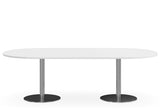 DD Duo Verse Polished Stainless Steel Base Boardroom Table