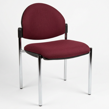 MA Dyno 50 Fabric or PU Leather Upholstered Stackable 4 Leg Side Chair