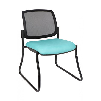 MA Dino 60 Fabric or Vinyl Upholstered Stackable Sled Base Visitor Chair