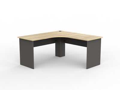 OL AltoSystem 90° Corner Workstation – Oak