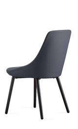 ST Eros PU Leather Upholstered Black Metal Base Breakout Chair